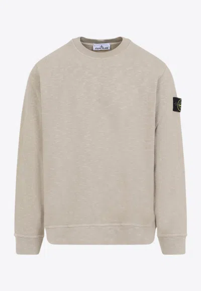 STONE ISLAND LOGO-PATCH PULLOVER SWEATSHIRT