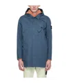 Stone Island Blue Patch Jacket In Blue