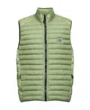 Stone Island Logo-patch Quilted Gilet In Green