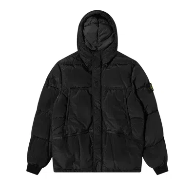 Pre-owned Stone Island Logo Patch Real Down Jacket 'black' | Men's Size Xxl
