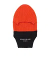Stone Island Logo-patch Ribbed-knit Balaclava In Red