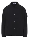 Stone Island Jacket Arm Patch Collared Design Front Pockets In Black