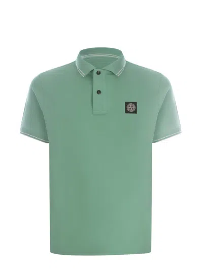 Stone Island Compass Patch Short In Green