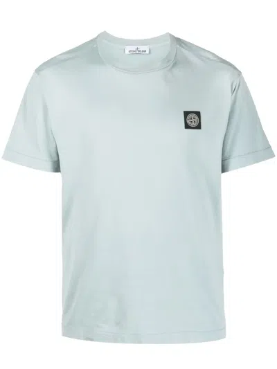 Stone Island Logo-patch Short-sleeve T-shirt In Blue