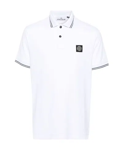 STONE ISLAND STONE ISLAND LOGO PATCH SHORT-SLEEVED POLO SHIRT