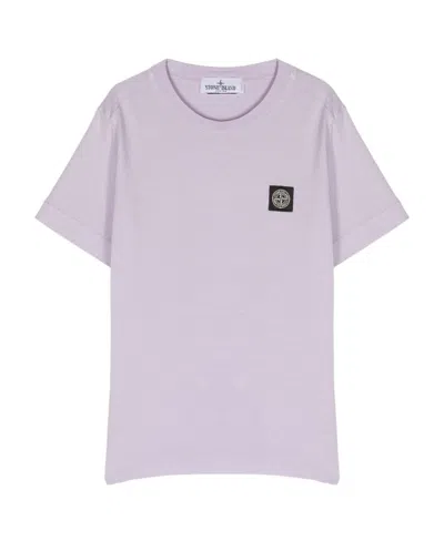 Stone Island Logo-patch Short-sleeved T-shirt In White