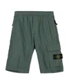 Stone Island Logo-patch Shorts In Green