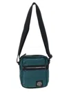 Stone Island Patch Logo Adjustable Shoulder Strap Front Pocket In Green