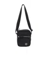 Stone Island Logo Patch Shoulder Strap Crossbody Bags Black