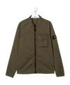 Stone Island Logo-patch Sleeve Jacket In Brown