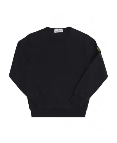 Stone Island Logo-patch Sleeve Jumper In Black