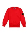 Stone Island Logo-patch Sleeve Jumper In Red