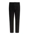 Stone Island Logo Patch Straight-leg Pants In Black