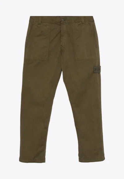 Stone Island Skinny Fit Utility Pants In Green