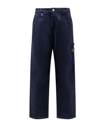 STONE ISLAND STONE ISLAND LOGO PATCH STRAIGHT-LEG TROUSERS