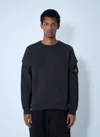 Stone Island Cotton Sweatshirt In Black