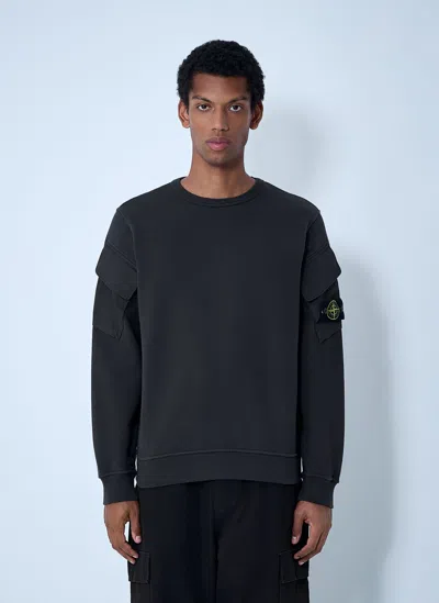 STONE ISLAND LOGO PATCH SWEATER
