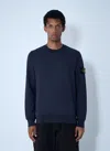 Stone Island Logo Patch Sweater In Blue