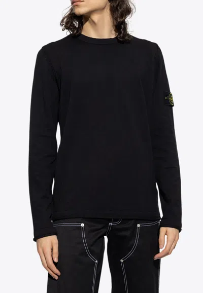 STONE ISLAND LOGO PATCH SWEATER