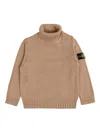Stone Island Logo-patch Sweater In Brown