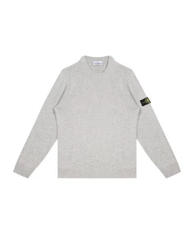 Stone Island Logo Patch Sweater In White