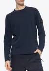 Stone Island Light Rws Pure Wool Sweater In Navy
