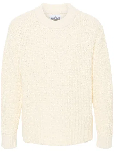 Stone Island Logo-patch Sweater In Beige