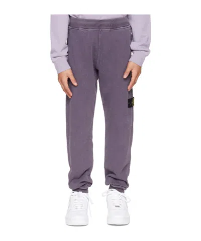 Stone Island Logo Patch Sweatpants In Multicolor