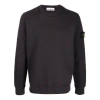 Stone Island Logo Patch Sweatshirt 'black' In Blue