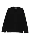 Stone Island Logo-patch Sweatshirt In Black