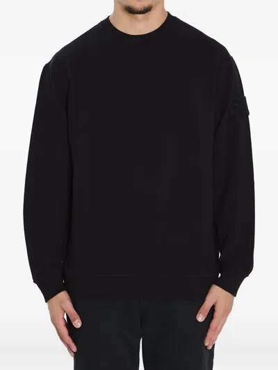 Stone Island Stretch Cotton Fleece In Black