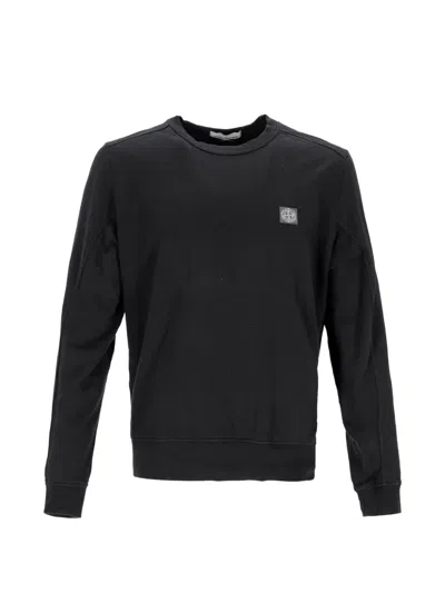 Pre-owned Stone Island Logo-patch Sweatshirt In Black