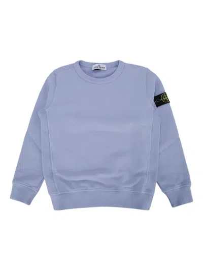 Stone Island Kids' Logo-patch Sweatshirt In Blue