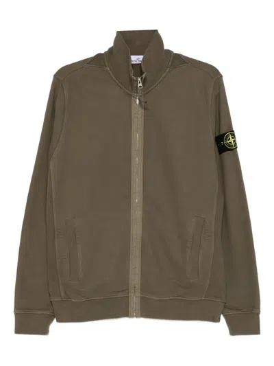 Stone Island Logo-patch Sweatshirt In Brown