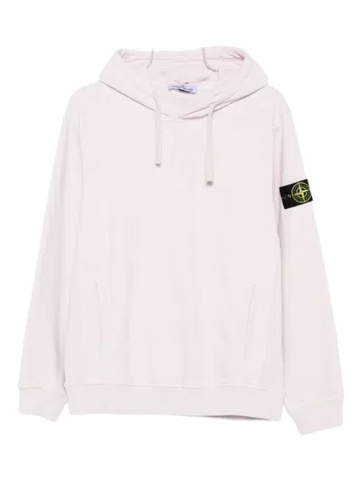 Stone Island Brushed Organic Cotton Fleece Garment Dyed Hoodie Sweater In Animal Print