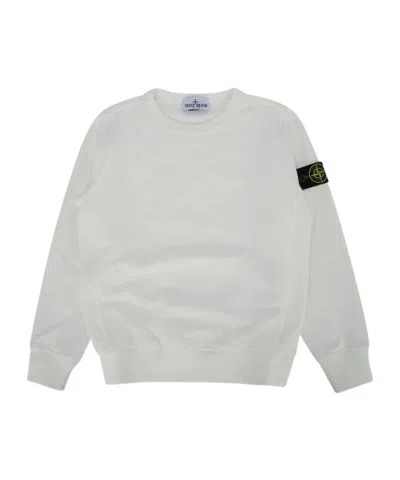 Stone Island Logo-patch Sweatshirt In White