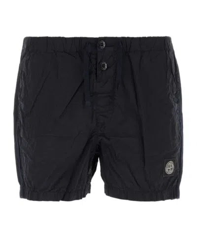 Stone Island Compass Badge Swim Shorts In Blue