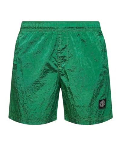 Stone Island Malachite Green Nylon Metal Swim Shorts