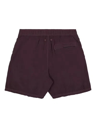 Stone Island Logo-patch Swim Shorts In Purple