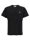 Stone Island Short-sleeved Cotton Jersey T-shirt In Black