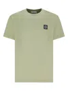 Stone Island Slim-fit Short-sleeve T-shirt With Compass Patch In Green