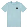 Stone Island Logo Patch T-shirt 'aqua' In Blue