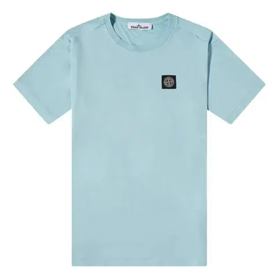 Stone Island Logo Patch T-shirt 'aqua' In Blue