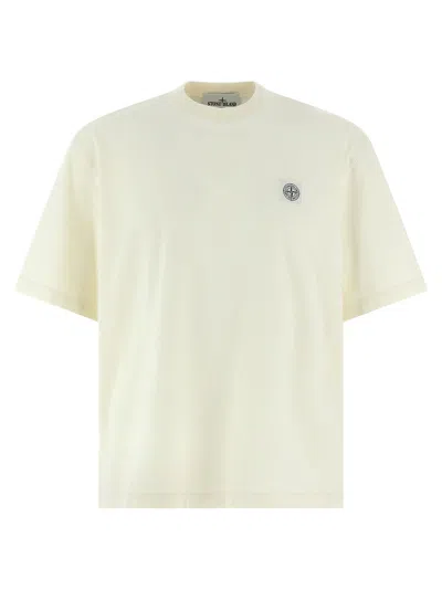 STONE ISLAND LOGO PATCH T-SHIRT BEIGE