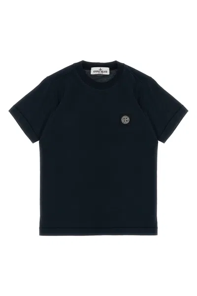 Stone Island Logo Patch T-shirt In Black