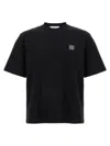 Stone Island T-shirt With Logo Patch In Black