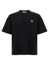 Stone Island Compass Patch Cotton Jersey T-shirt Clothing In Black