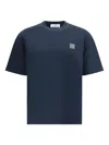 Stone Island T-shirt With Logo Patch In Blue
