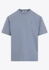 Stone Island Regular-fit T-shirt With Compass Patch In Blue