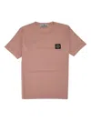 Stone Island Logo-patch T-shirt In Brown